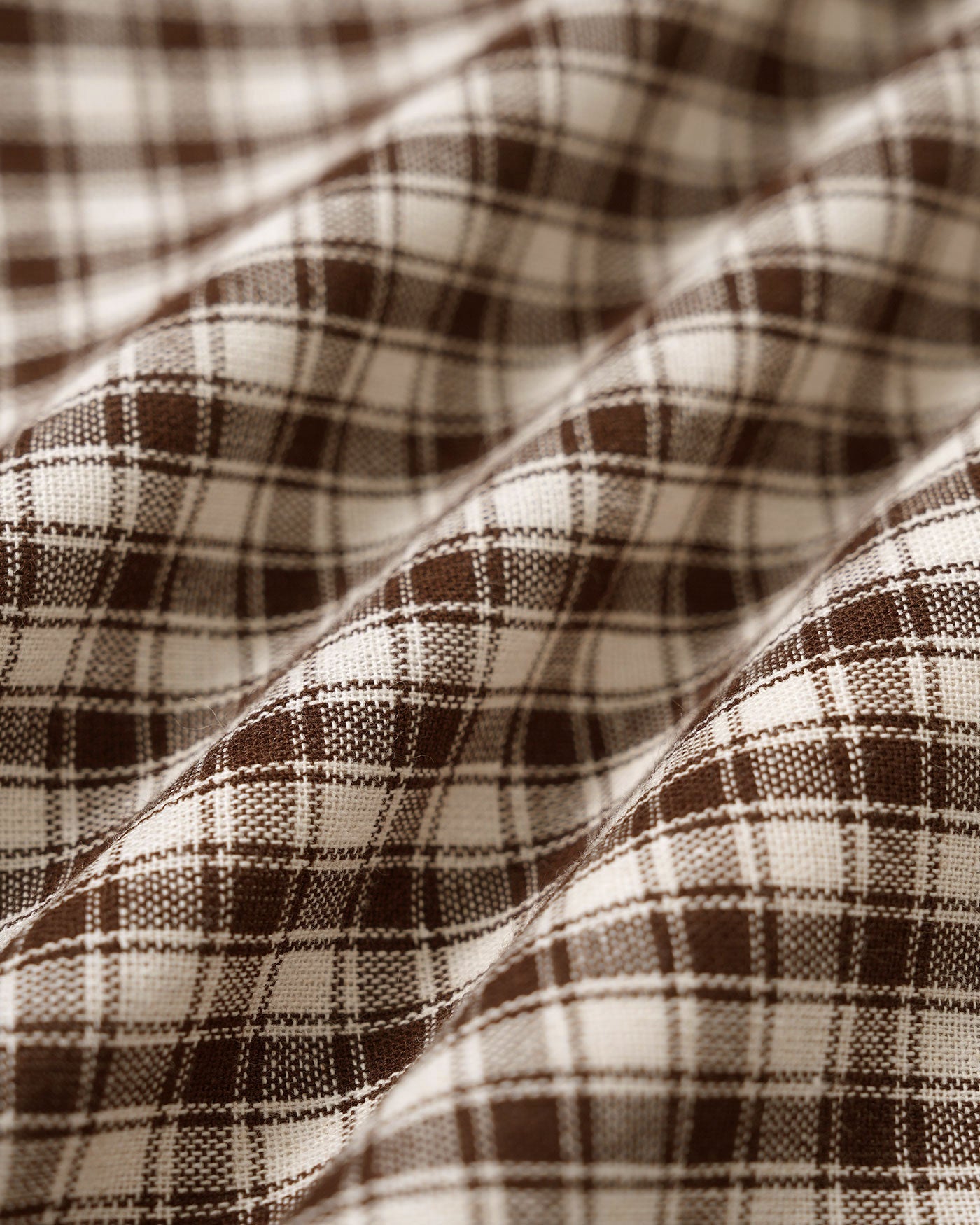Brown Plaid A-Line Skirt