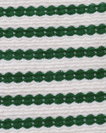 Green Striped Underwire Bikini Set
