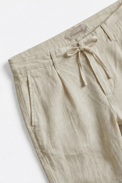 Visconti Linen Trousers - Blu