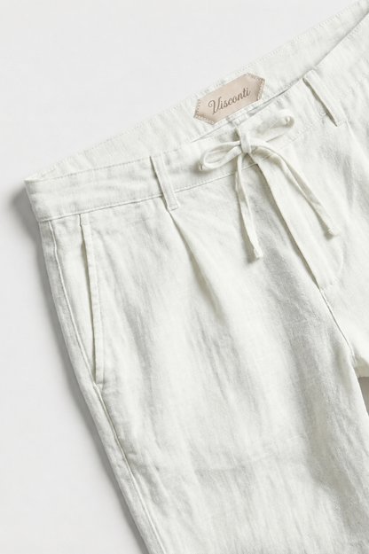 Visconti Linen Trousers - Blu