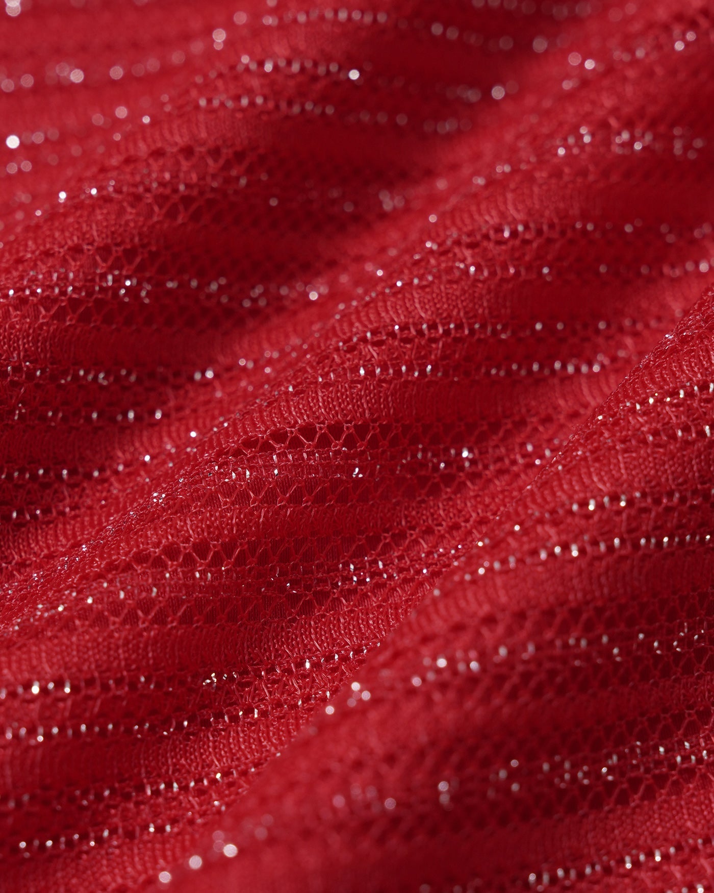 Red Square Neck Sequins Tankini Set
