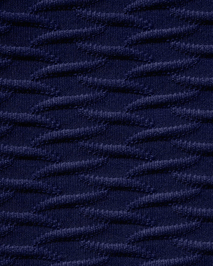 Royal Blue Textured Triangle Bikini Set