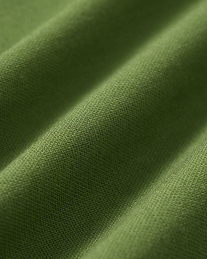 Green Solid Tie Midi Skirt