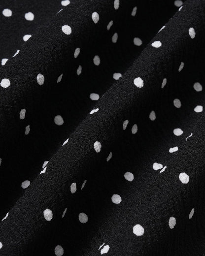Black Square Neck Polka Dot Tank Top
